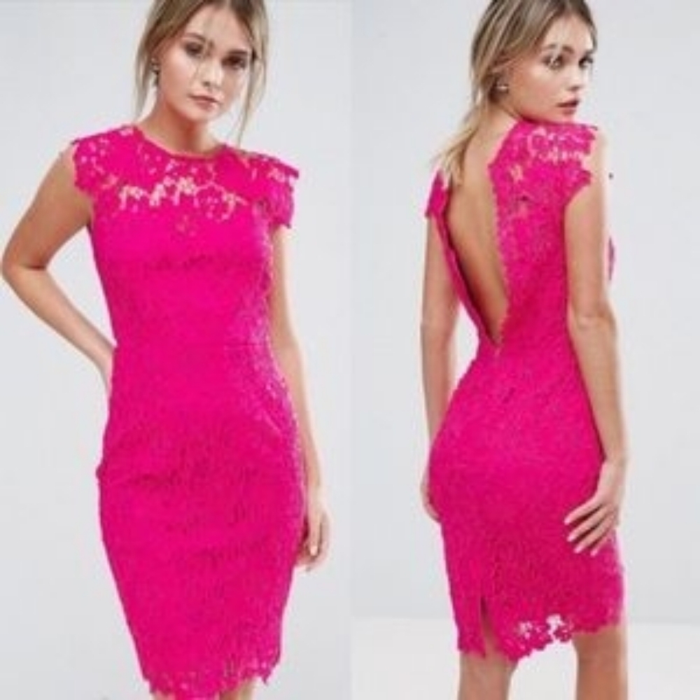 NWT Paper Dolls Lace Dress in Pink